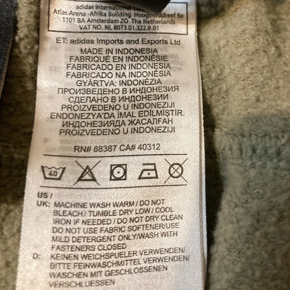 Men’s Adidas size X-Large, greenish khaki drawstring, sweatpants with pocket - Picture 6 of 8